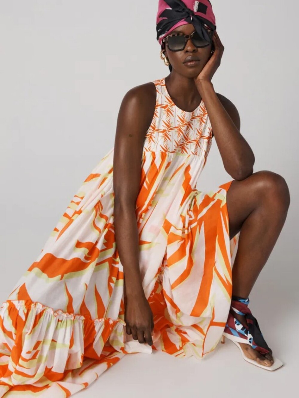 Diane Von Furstenberg Melisse Cotton & Silk Maxi Dress